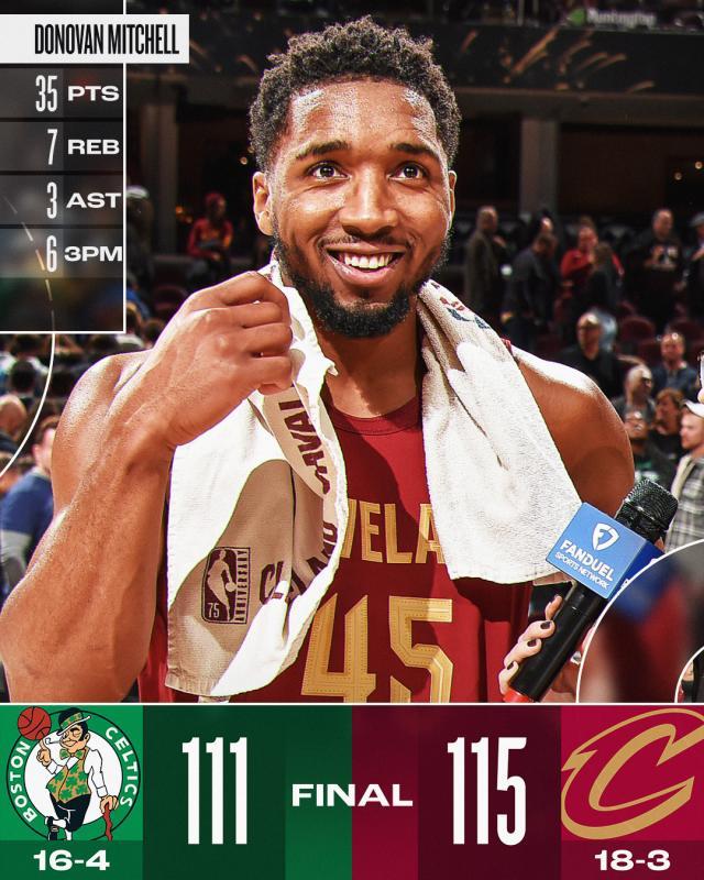 半岛·体育中国官方网-93秒三分三连击！米切尔末节20分暴走复仇绿军